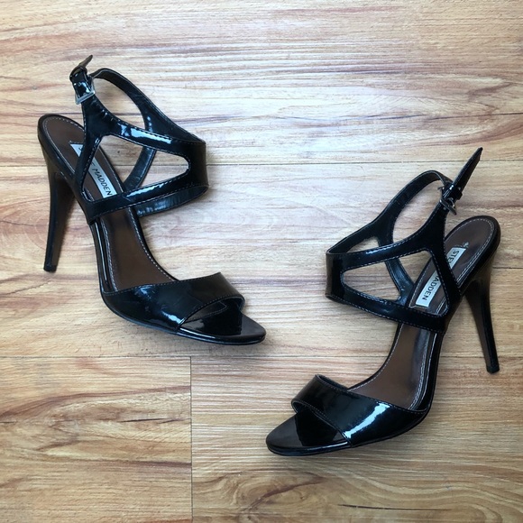 Steve Madden Shoes - Steve Madden | Black Patent Leather Cutout Heels
